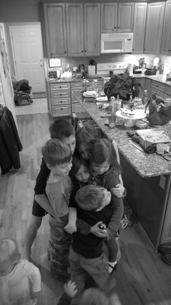 cousins hugging