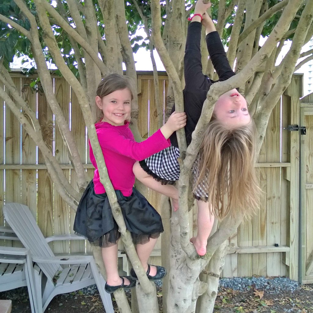 girls in the tree